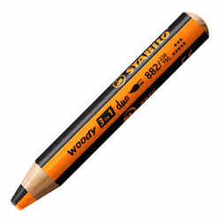 STABILO woody 3 in 1 duo, Noir, Orange, 1 pièce(s)