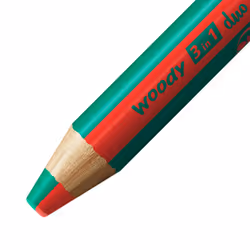 STABILO woody 3 in 1 duo Vert, Rouge 1 pièce(s)