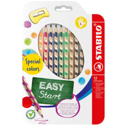 STABILO EASYcolors Bleu violet, Marron, Carmin, Vert émeraude, Or, Vert, Gris, Marine, Ocre, Argent, Blanc, Jaune vert 12 pièce(s)