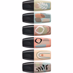 STABILO BOSS MINI marqueur 6 pièce(s) Pointe biseautée Multicolore