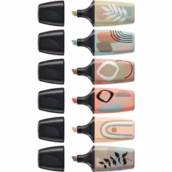 STABILO BOSS MINI marqueur 6 pièce(s) Pointe biseautée Multicolore