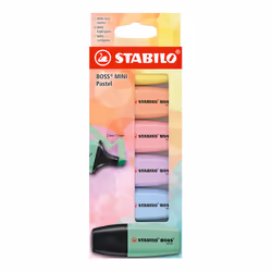 STABILO BOSS MINI, 6 pièce(s), Multicolore, 3 an(s), Pointe biseautée, 2 mm, 5 mm