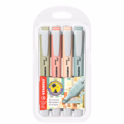 STABILO swing cool NatureCOLORS, 4 pièce(s), Beige, Vert, Rose, 3 an(s), Pointe biseautée, Multicolore, 1 mm