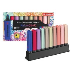 STABILO 7010-3-5 marqueur 10 pièce(s) Pointe biseautée Gris, Ultramarine, Marron, Vert, Vert foncé, Blush, Bourgogne, Terre d'ombre brûlée, Beige, Violet