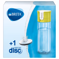 Brita Fill&amp;Go Bouteille filtr lime, Bouteille d'eau filtrante, Citron vert, Transparent