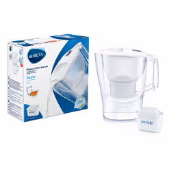 Brita Aluna Cool, Filtre à eau pour carafe, 2,4 L, Transparent, Blanc