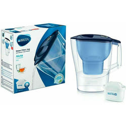 Brita - Aluna Blue - Pichet de Eau filtrée avec 1 cartouche maxtra+, Filtre de Eau réduit le calcaire et le el chlore, Eau filtrée pour un goût