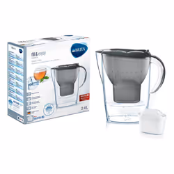 Brita 1024040, Filtre à eau pour carafe, 2,4 L, Noir, Transparent