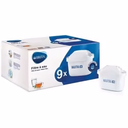 Pack de 9 cartouches MAXTRA+ pour carafes filtrantes BRITA - Réduit le tartre le chlore et le plomb - Blanc