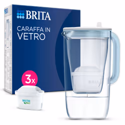 Brita 1050453, Filtre à eau pour carafe, 1,5 L, Bleu clair, Transparent
