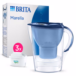 Brita Marella, Filtre à eau pour carafe, 1,4 L, Bleu, Transparent