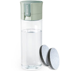 Bouteille filtrante VITAL Light Green (600 ml) avec 2 filtres MicroDisc, pour l'hydratation en déplacement, élimine le chlore, les impuretés, les