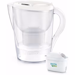 Carafe filtrante Brita Marella XL Memo + filtre Brita Maxtra Pro Pure Performance couleur : transparent, couvercle blanc amov ...