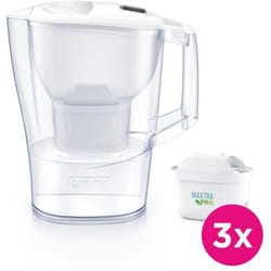 Carafe filtrante BRITA - Aluna Calendar Blanche - Capacité 24L dont 14L deau filtrée - 3 filtres Maxtra Pro All-In-1 inclus