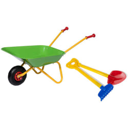Brouette avec pelle et râteau, brouette en métal pour enfants - Rolly Toys