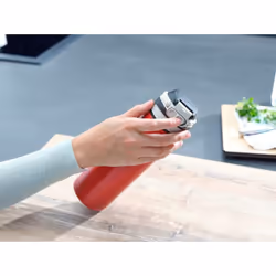 Leifheit 03256 gourde Utilisation quotidienne, Fitness, Sports 600 ml Verre, Polypropylène (PP), Silicone Noir, Rouge, Transparent - Vue supplémentaire 4