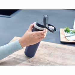 Leifheit 03275 thermos 600 ml Noir, Bleu Acier inoxydable
