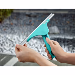 Leifheit 51425 outil pour nettoyage des carreaux 28 cm Noir, Gris, Turquoise