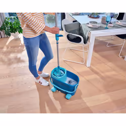 Leifheit 52121 balai à franges et balai-éponge Humide Microfibre Bleu, Vert - Vue supplémentaire 4