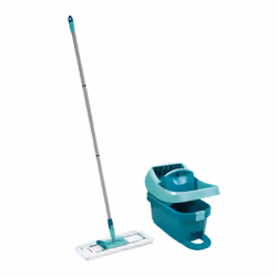 Leifheit Profi XL, Microfibre, Laminé, Bois, Humide, 8000 ml, Bleu, Blanc, 420 mm