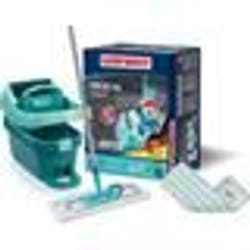 Set lave sol avec seau essoreur à roulettes Leifheit Profi XL Mobile 55099 balais à plat serpillière 360° avec 2x housse micro duo