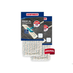 Housse cotton plus Leifheit 55154 serpillières de rechange pour balai serpillière Profi XL sols en pierre et carrelages lot de 2