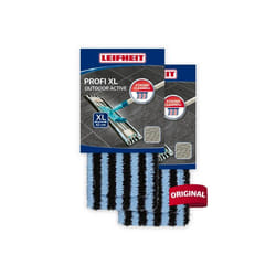 Housse outdoor active Leifheit 55159 serpillères de rechange double fibre spéciale balai serpillière Profi XL extérieur lot de 2