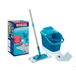 Set de nettoyage sol Leifheit PowerClean 55516 balai serpillère seau essoreur de 6 L 2x housse micro duo incluses manche 148cm
