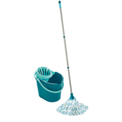Leifheit 56792 seau et système de lavage Réservoir unique Turquoise, Blanc