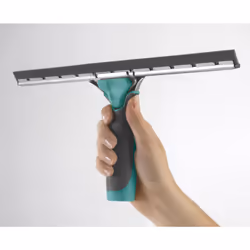 Leifheit Squeegee outil pour nettoyage des carreaux 35 cm Noir, Acier inoxydable, Turquoise