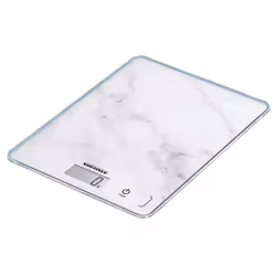 Soehnle Page Compact 300, Balance de ménage électronique, 5 kg, 1 g, Couleur marbre, Verre, Comptoir