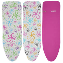 Leifheit Cotton Classic Universal Couche supérieure de housse de planche à repasser Coton Rose, Blanc