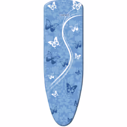 Leifheit 71606, Couche supérieure de housse de planche à repasser, Coton, Polyester, Polyuréthane, Bleu, Motif, 1250 x 400 mm