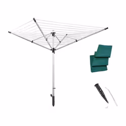Leifheit LinoLift 600, Métal, Gris, Sol