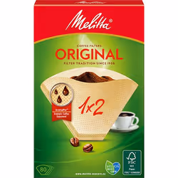 Melitta 123094, Cône, Filtre à café jetable, Papier, Marron, 80 pièce(s)