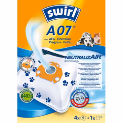 Swirl A 07 NeutralizAir, Aspirateur réservoir cylindrique, Sac à poussière, 4 pièce(s)