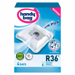 Handy Bag R36, Universel, Sac à poussière, Blanc, Microfibre, Moulinex/Rowenta, Boîte