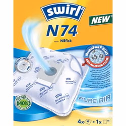 Swirl Sac aspirateur N74 mp, Sac à poussière, Blanc, 166 mm, 72 mm, 231 mm, 0,24 g