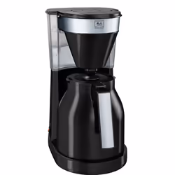 Melitta Easy 1023-08 Top Therm Nr, Machine à café filtre, Café moulu, 1050 W, Noir, Argent
