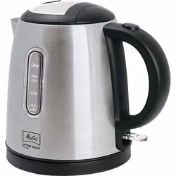 Melitta Prime Aqua mini Top, 1 L, 2200 W, Noir, Acier inoxydable, Acier inoxydable, Indicateur de niveau d'eau, Arrêt de sécu ...