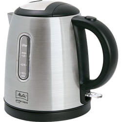 Melitta Prime Aqua mini Top bouilloire 1 L 2200 W Noir, Acier inoxydable