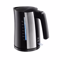 Melitta Look Aqua 1026-02 Nr, 1,7 L, 2400 W, Noir, Acier inoxydable, Acier inoxydable, Indicateur de niveau d'eau, Arrêt de s ...