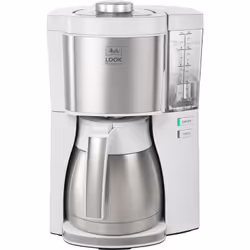 Melitta LOOK Therm Perfection blanc 1025-15, Machine à café filtre, 1,25 L, 1080 W, Argent, Blanc