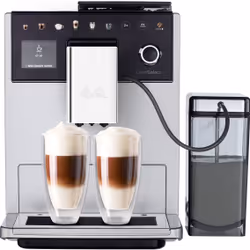Melitta F63/0-201, Machine à café 2-en-1, 1,8 L, Café en grains, Broyeur intégré, 1400 W, Argent