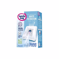 Sacs aspirateur Handy Bag, Pour une maison propre et saine, Compatible avec les aspirateurs AEG et Electrolux, Fermeture faci ...