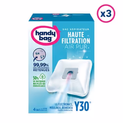 3x4 Sacs Aspirateurs + 1 Filtre Sortie D'Air À Découper - Y30 - Lg - Goldstar, Moulinex