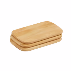 Zassenhaus 050004, Assiette de dîner, Rectangulaire, Bois, Bois, 150 mm, 220 mm
