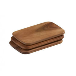 Zassenhaus 055009 assiette Assiette de dîner Rectangulaire Bois 3 pièce(s)