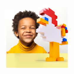 Simba Blox 100 yellow 4 pin Bricks in Box