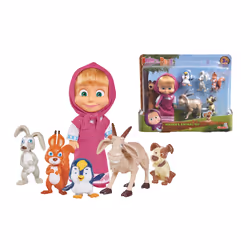 Smoby Masha Et Amis Animaux 12Cm, 3 an(s), Garçon/Fille, 120 mm, 104 g, Multicolore
